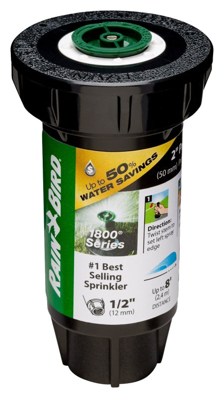 Rain Bird 1802AP8PRS Pressure Regulating Professional PRS pop-up Sprinkler, Black