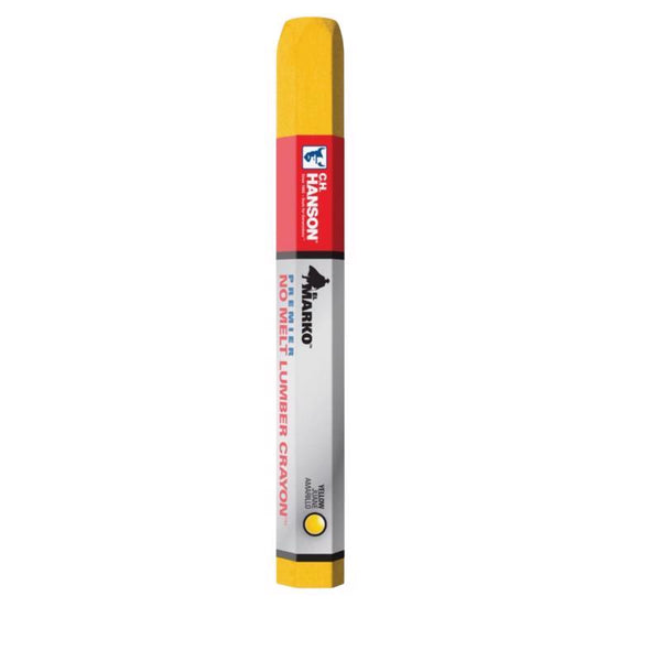 Hanson, C H Company C.H. Hanson 4.5 in. L x 0.5 in. W Lumber Crayon Yellow Metal 12 pc. 10385