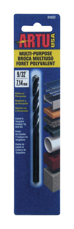 ARTU USA 01032 Multi Purpose Drill Bit, 9/32-Inch x 4-3/8-Inch