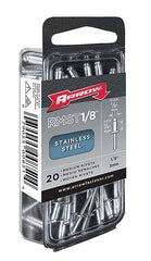 Arrow RMST1/8 pop rivets, Silver