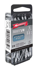 Arrow RSST1/8 pop rivets, Silver