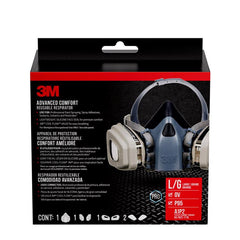 3M, 7513PA1-A-PS, half-mask respirator, Blue