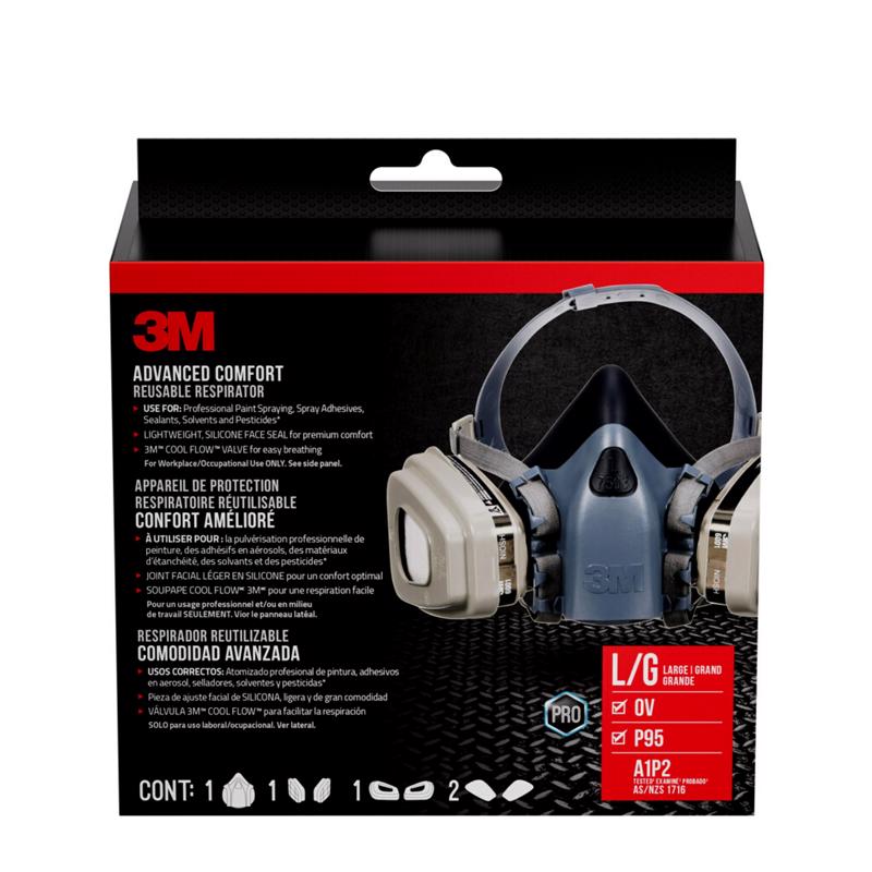 3M P95 Half Face Respirator Valved Blue 1 pc. 7513PA1-A-PS