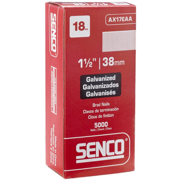 Senco Finish Nail, 18 ga, 1-1/2 In, PK5000 AX17EAA