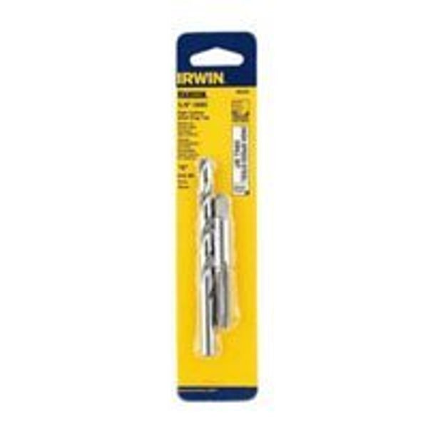 Irwin Hanson 80242 Tap and Drill Bit Set, HCS/HSS, 27/64 in Drill Bit