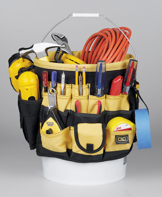 CLC 3.25 in. W x 13 in. H Polyester Bucket Organizer 61 pocket Black 1 pc.