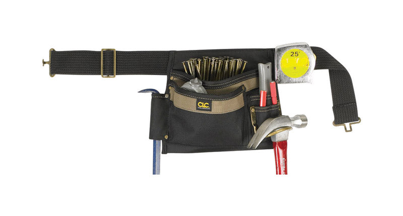 CLC Heavy Duty 5 pocket Polyester Apron 29 in. 46 in. Black 1 pk