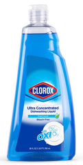 Clorox Ultra Concentrated Dishwashing Liquid Dish Soap with Oxi, Fresh Scent - Bleach Free Dish Washing Soap for Kitchen Dishes for Cleaning Grease, Dish Detegent Liquid Squeeze Bottle, 26 Fl Oz BBP0018