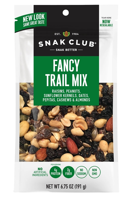 Snak Club Fancy Trail Mix Resealable 6.75 ounce Bag
