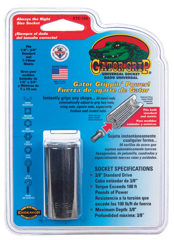 SOCKET GATORGRIP 3/8''DR