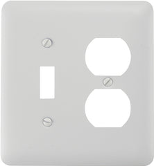 Amerelle Devon Single Toggle/Single Duplex Steel Wallplate in White 935TDW
