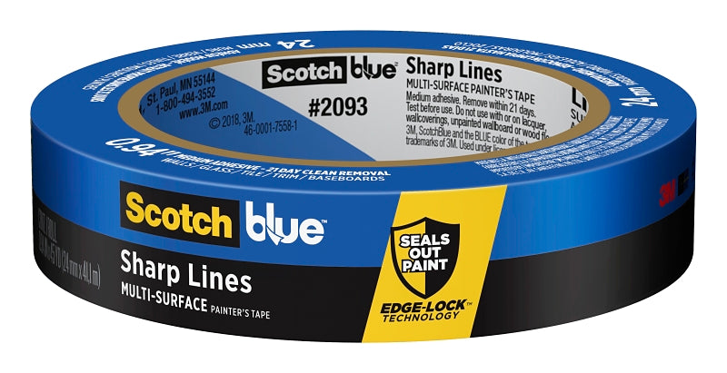 ScotchBlue PROSharp Painter's Tape 1 Inch Wide, 1 Roll