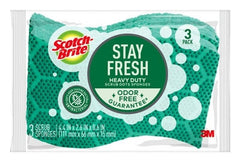 Scotch-Brite Odor Resist Heavy Duty Scrub Sponge, 3 Pack 30303-8