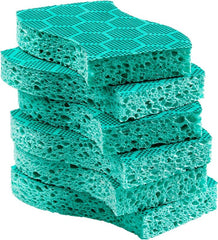Scotch-Brite 30306-4 Scrub Dots Sponge, 4.4 in L, Cellulose and Synthetic Fiber Backing