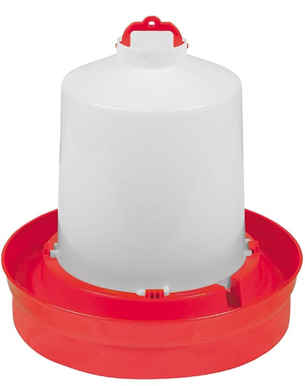 Little Giant Deep Base Poultry Waterer | Chicken Waterer | Heavy Duty Plastic Water Container for Birds & Chicken | Rubber Stopper for No Leaks | 2 Gallon DBW2