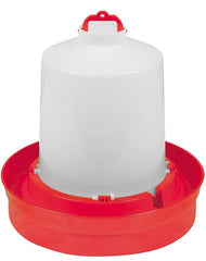 Little Giant Deep Base Poultry Waterer | Chicken Waterer | Heavy Duty Plastic Water Container for Birds & Chicken | Rubber Stopper for No Leaks | 2 Gallon DBW2
