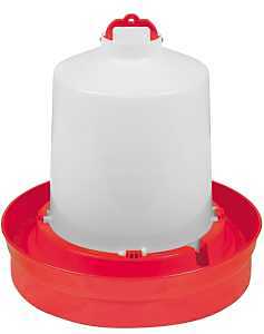 Little Giant® Deep Base Poultry Waterer | Chicken Waterer | Heavy Duty Plastic Water Container for Birds & Chicken | Rubber Stopper for No Leaks | 2 Gallon