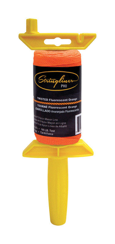STRINGLINER COMPANY 25106 Twisted 170-Feet Reloadable Line Reel, Fluorescent Orange