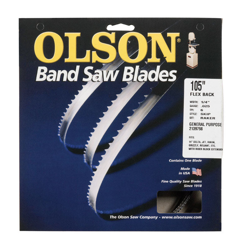 Olson Saw FB14505DB 1/4 by 0.025 by 105-Inch HEFB Band 6 TPI Skip Saw Blade