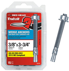 Red Head 12016 wedge anchor, silver