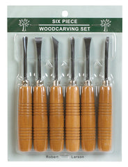 Robert Larson 765-5000 Woodcarving Set, 6-Piece Steel Chisels