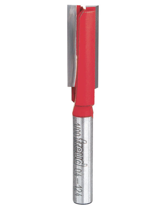 Freud 04-124 3/8" Double Flute Straight Router Bit with 1/4" Shank (1" Cut Length)
