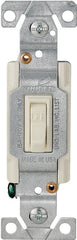 Eaton 1301-7V-10-L Single-Pole Switch, Ivory