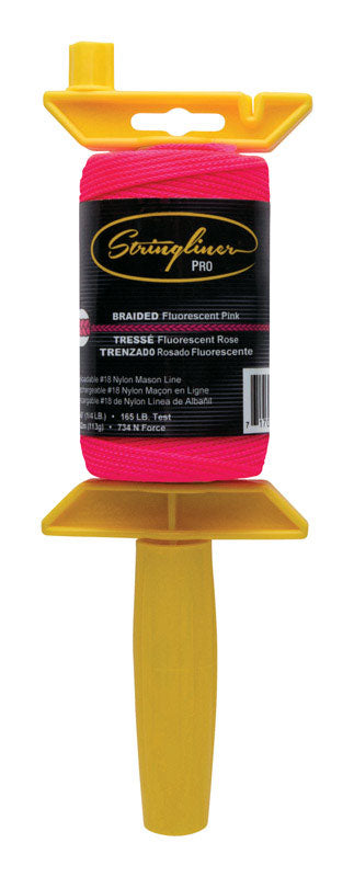 Stringliner 25162 1/8'' Lb Braided Pink NylonPro ReelReloadable Construction Ln