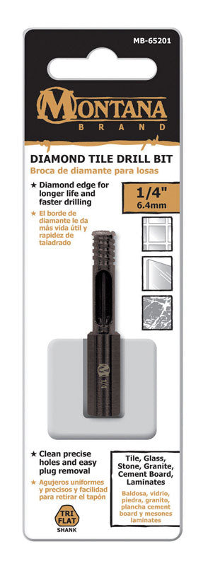 Montana Brand MB-65201 1/4" Diamond Drill Bit