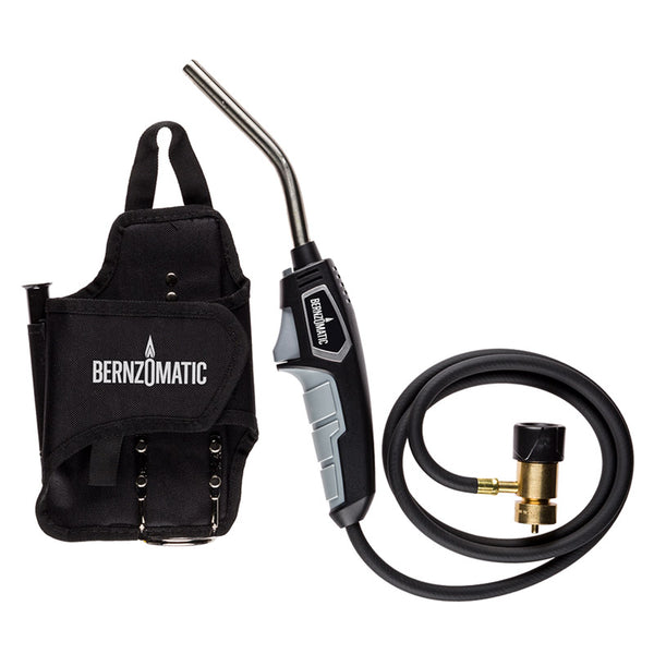 Bernzomatic BZ8250HT Reach Hose Torch, Trigger-Start Hose Torch with Included Holster For Fuel Canister, Red (8250 Reach Torch)