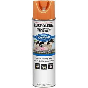 Rust-Oleum 383006 Livestock Marking Spray Paint, 17 oz, Fluorescent Orange