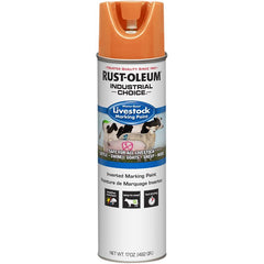 Rust-Oleum 383006 Livestock Marking Spray Paint, 17 oz, Fluorescent Orange