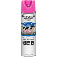 Rust-Oleum 383018 Livestock Marking Spray Paint, 17 oz, Fluorescent Pink