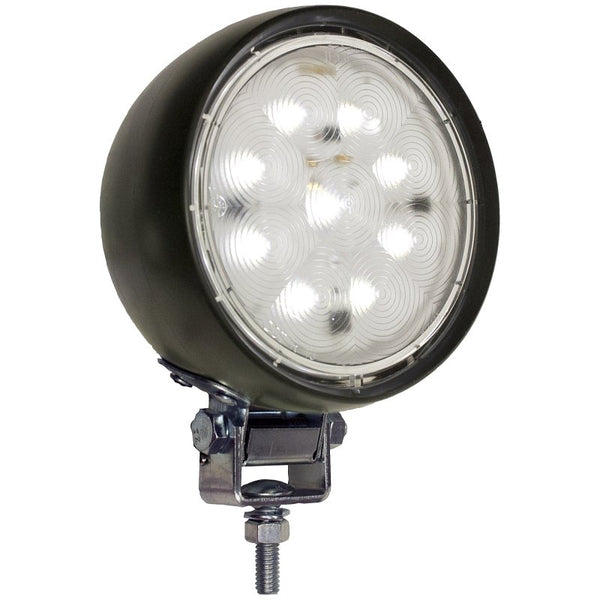 Pm Peterson Manufacturing V908 LED Work Light (Round Rubber Hosing Ped Mount 800 Lm, 4"), 1 Pack