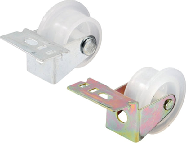 Prime-Line R 7147 Drawer Guide Roller Assembly, 1 in. Outside Diameter, Plastic Wheel on Steel Bracket