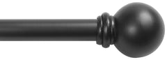 Kenney Chelsea Ball End Window Curtain Rod - Adjustable for Windows 48 to 86 Inches, Extendable Set, Black KN71607