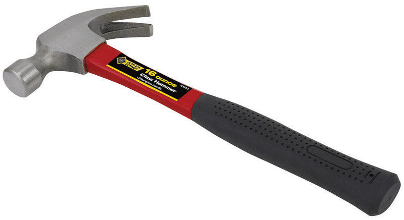 Steel Grip 16 oz. Claw Hammer Forged Steel Head Fiberglass Handle 11.5 in. L