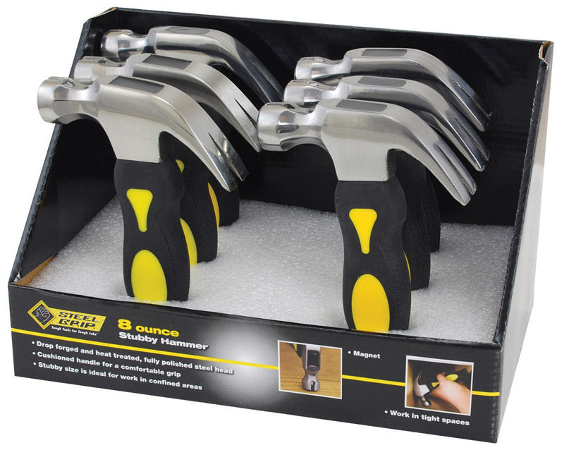 General Tech Intl 2265817 "Steelgrip Stubby Hammer 8oz (Pack of 6)