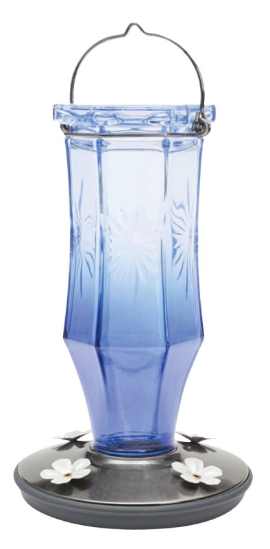 Perky-Pet Sapphire Starburst Vintage Glass Hummingbird Feeder 8129-2