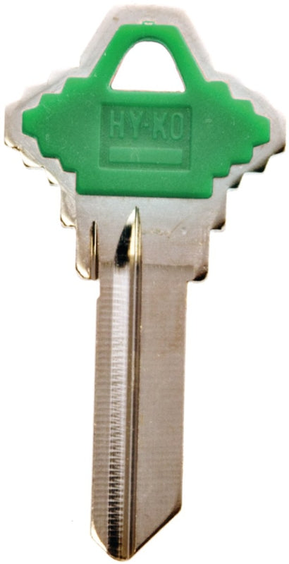 Hy-Ko 13005SC1PG Key Blank with Green Plastic Head (5-Pack)
