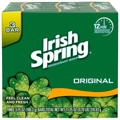 Irish Spring Deodorant Bar Soap, Original, Green Irish Spring, 11.1 Ounce 14177