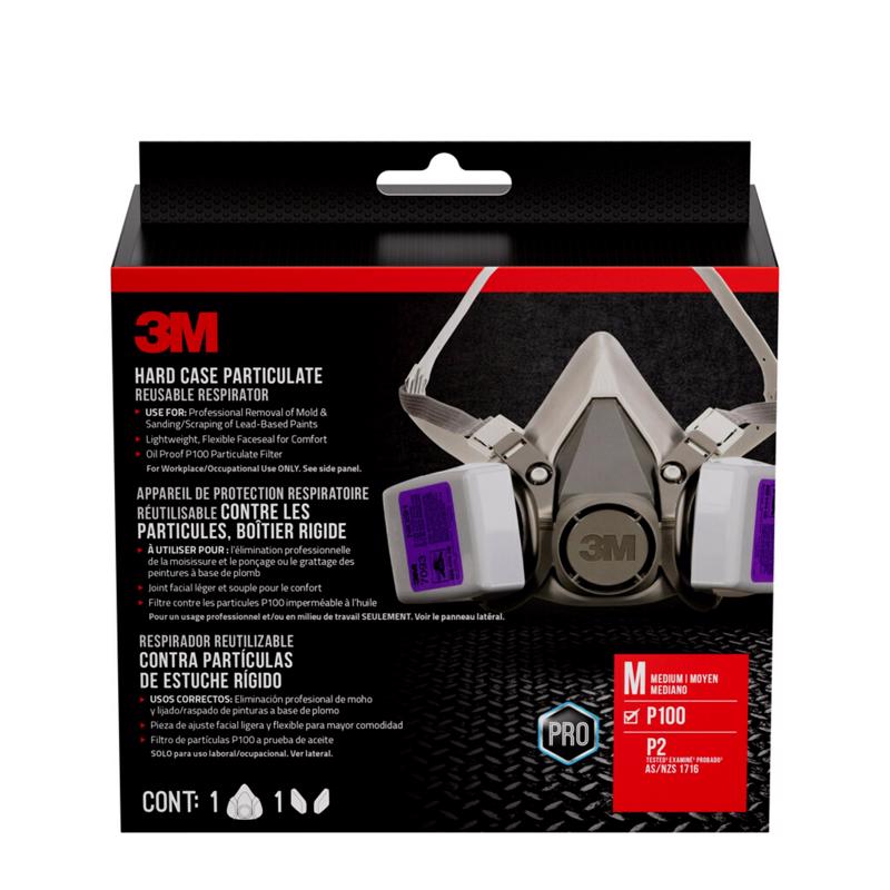 3M Lead Paint Removal Respirator with P-Series Particulate Filter, Reusable Respirator, 1-Pack 62093H1-DC