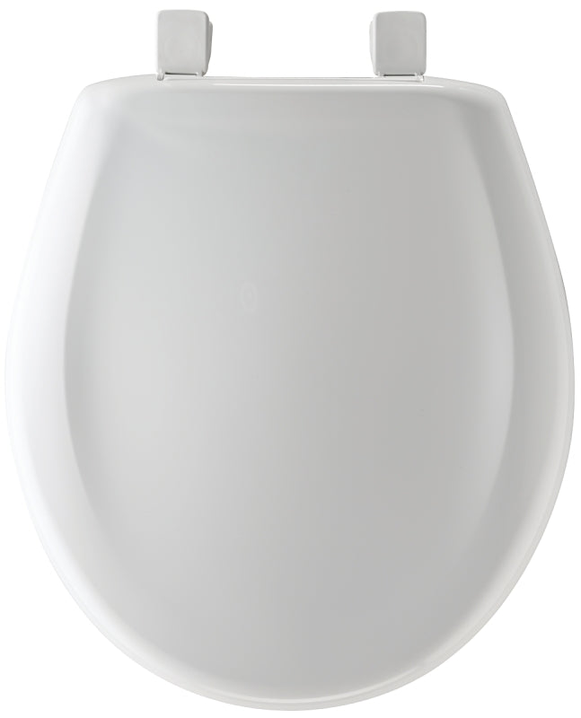 MAYFAIR 887SLOW 000 Affinity Slow Close Removable Plastic Toilet Seat that will Never Loosen, Providing the Perfect Fit, ROUND, Long Lasting Solid Plastic, White
