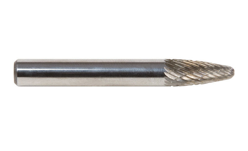 Forney 60124 Tungsten Carbide Burr with 1/4-Inch Shank, Tree Radius, 1/4-Inch
