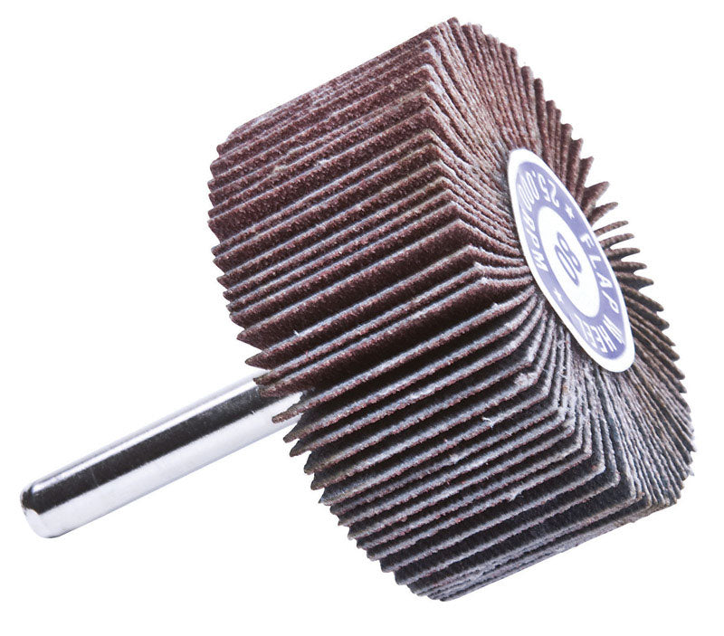 Forney 60185 Mounted Flap Wheel with 1/4-Inch Shank, 2-Inch-by-1-Inch, 80-Grit