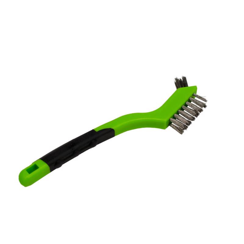Forney 70488 Wire Brush, Stainless Steel with Plastic Handle, 7-1/4-Inch-by-.006-Inch , Blue