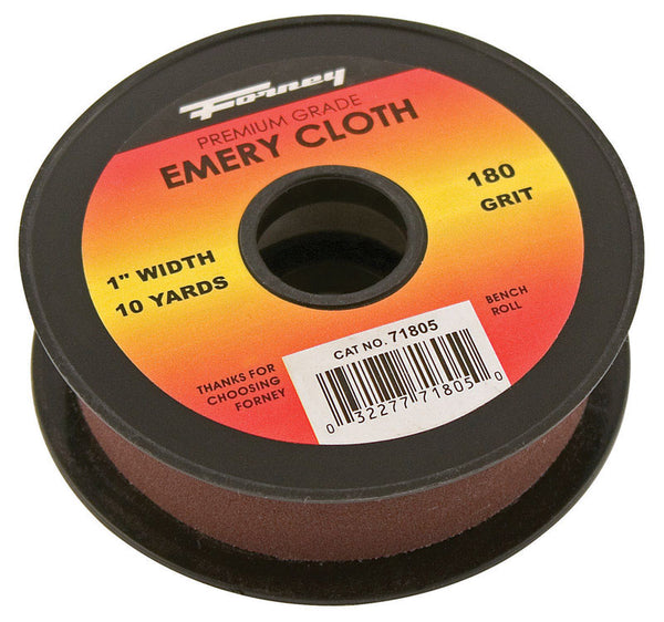 Forney 71805 Emery Cloth, 180-Grit, 1-Inch-by-10-Yard Bench Roll by Forney