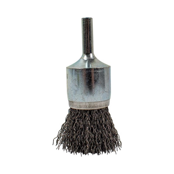 Forney 72737 1-Inch x .012 x 1/4-Inch Hex Shank, Coarse Wire Crimp End Brush
