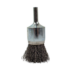 Forney 72737 1-Inch x .012 x 1/4-Inch Hex Shank, Coarse Wire Crimp End Brush