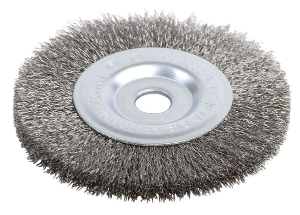 Forney 72742 Wire Wheel Brush, Coarse Crimped with 1/2-Inch Arbor, 4-Inch-by-.012-Inch